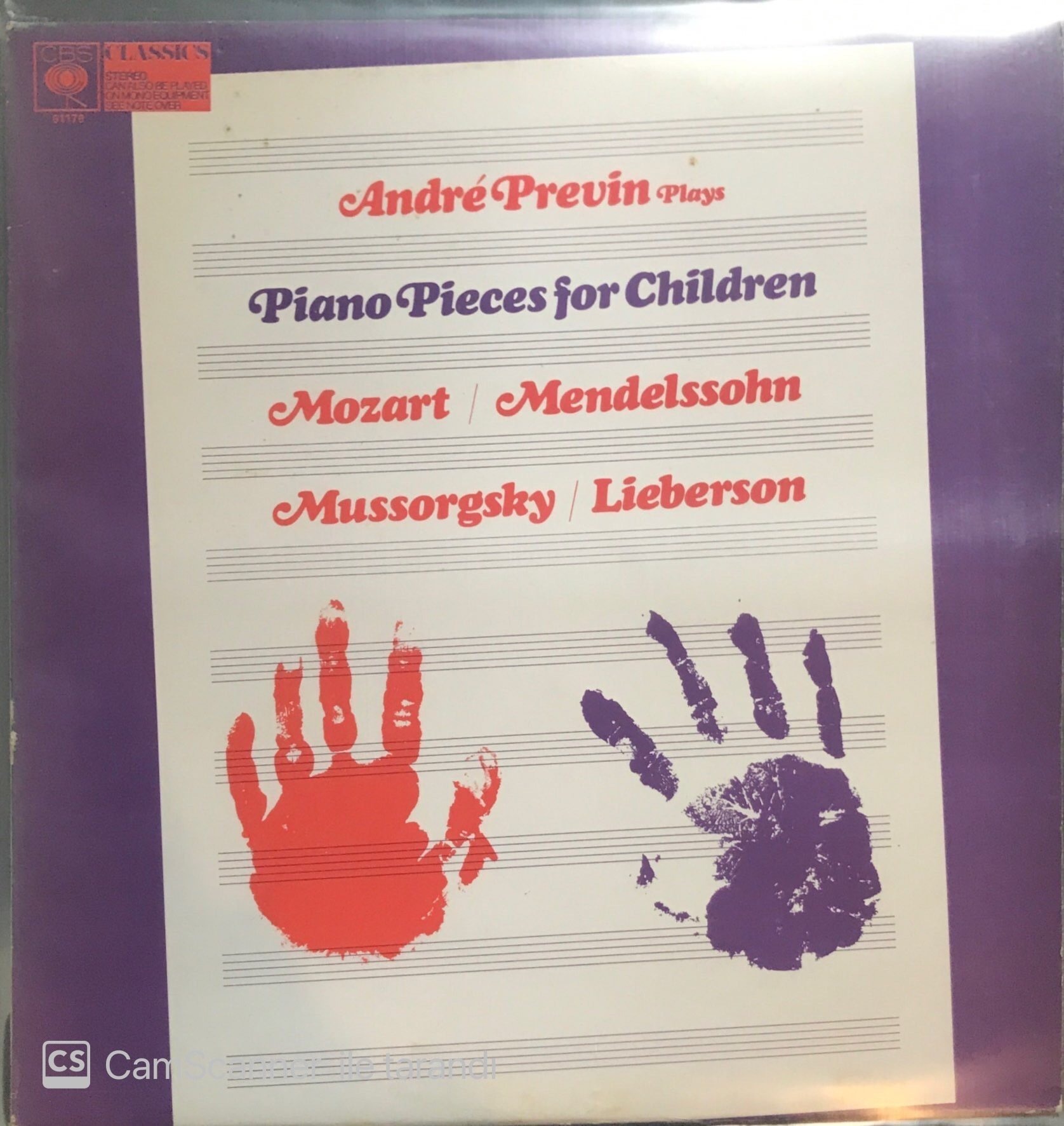Andre Previs Plays Piano Pieces For Children LP