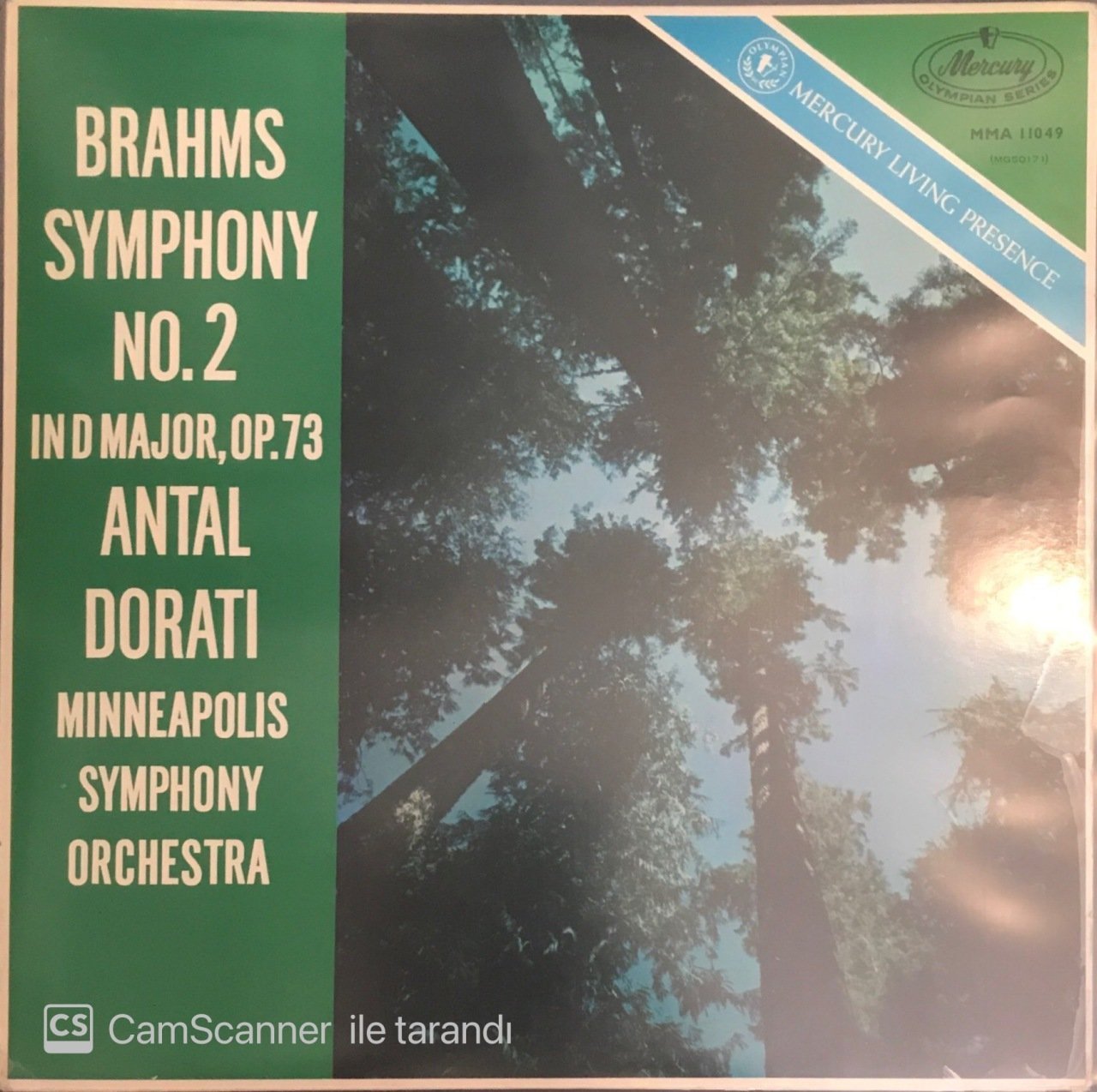 Brahms Symphony No.2 In D Major Op.73 Antal Dorati LP