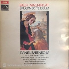 Bach Magnificat Bruckner Te Deum Daniel Barenboim LP