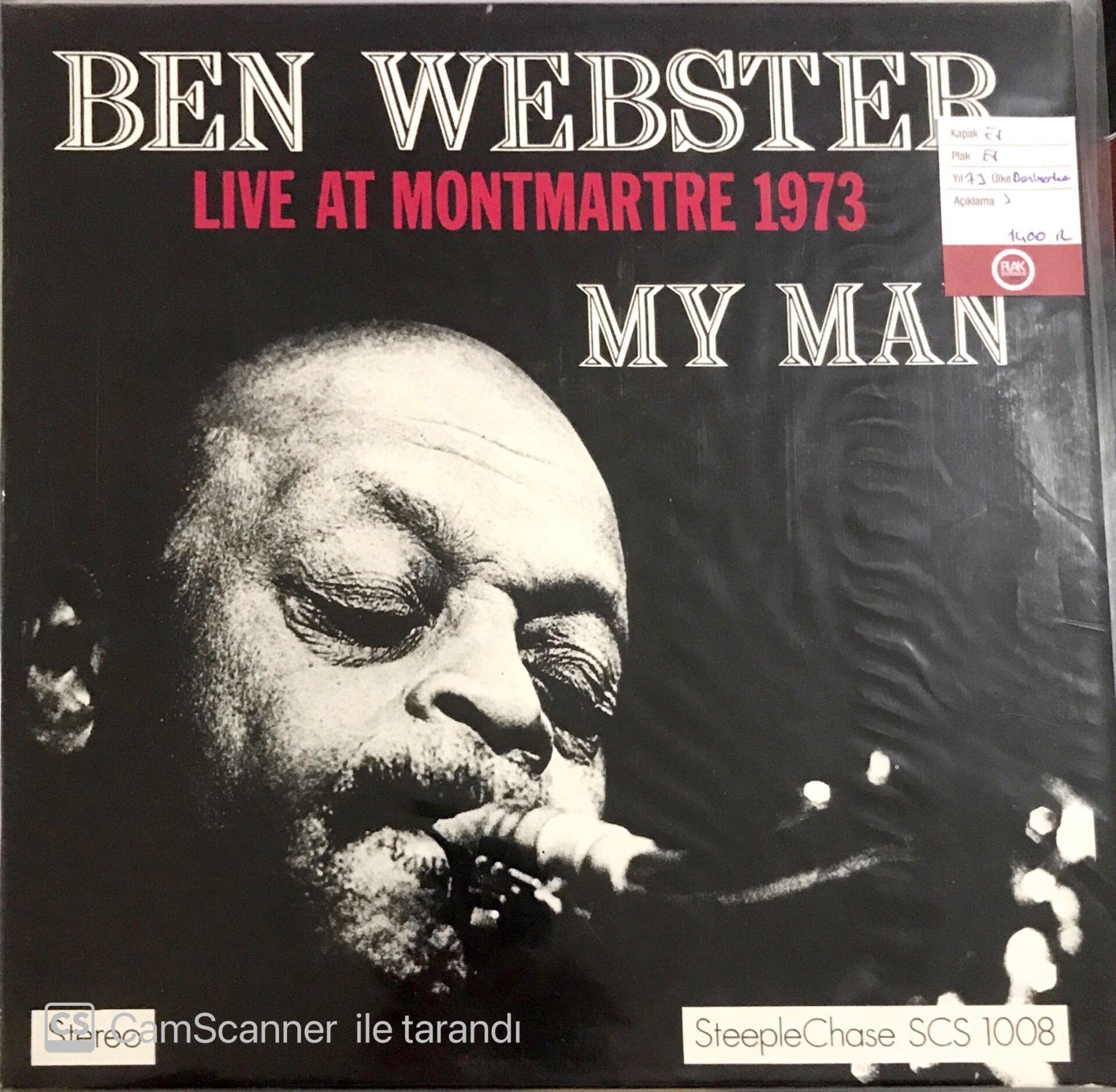 Ben Webster Live at Montmartre 1973 LP