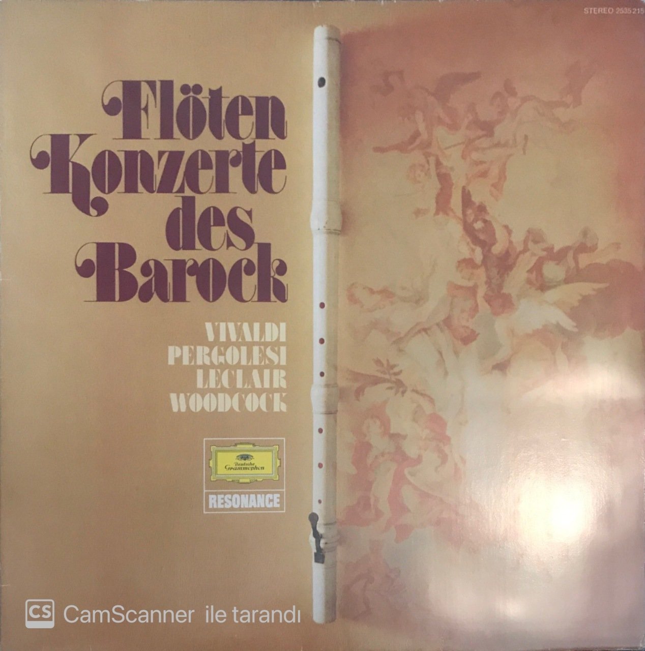 Flöten Konzerte Des Barock Vivaldi Pergolesi Leclair Voodcock LP