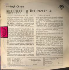 Chopin Valentina Kamenikova (Piano) Ballades Nos. 1-4 Mazurkas Nos. 1-3 LP