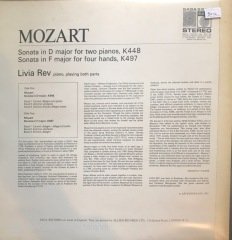 Mozart Sonata in D K448 Sonata In F K497 LP