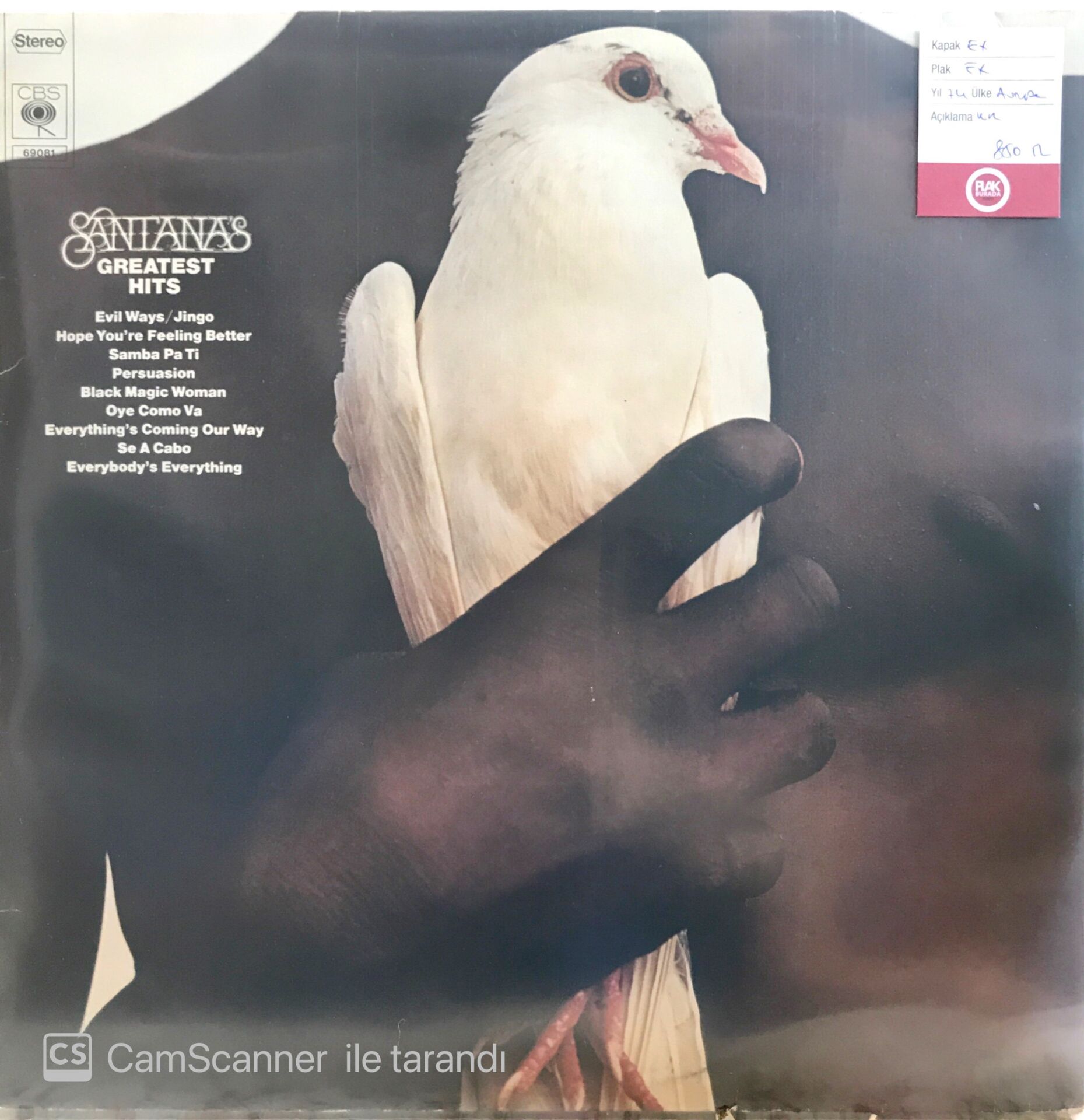 Santana Greatest Hits LP