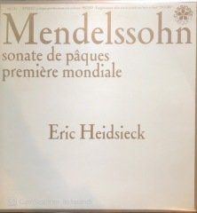 Mendelssohn Sonate De Paques Premiere Mondiale LP