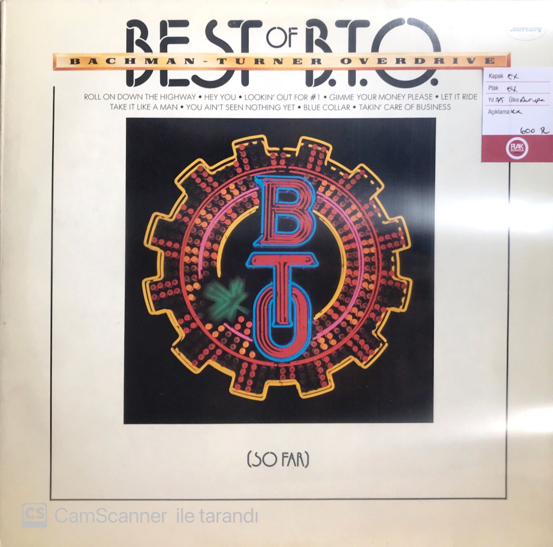 Best Of B.T.O. / So Far LP