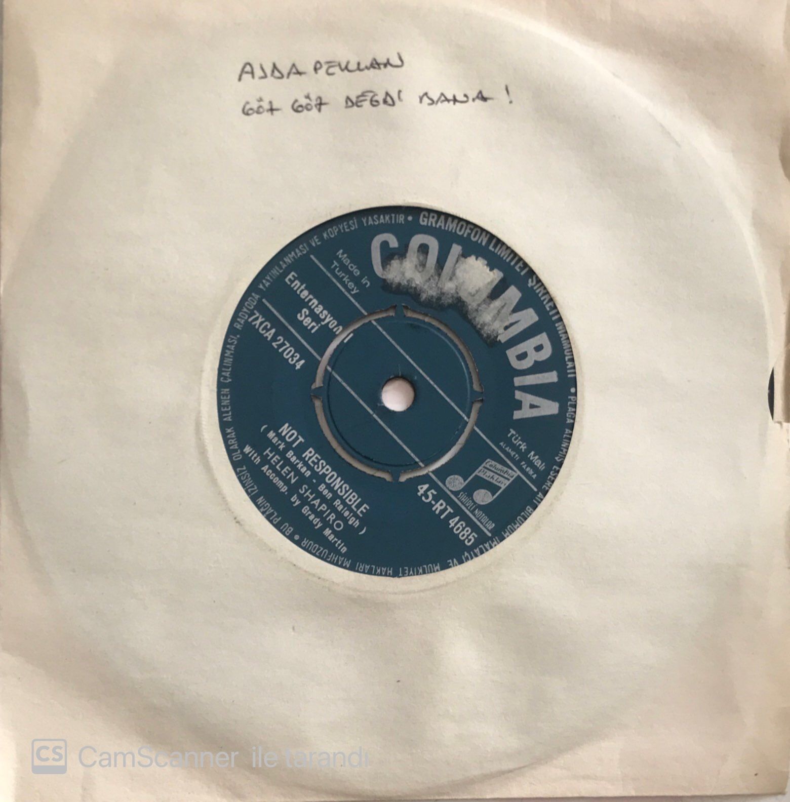 Helen Shapiro Not Responsible 45lik