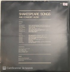 Shakespeare Songs And Consort Music LP