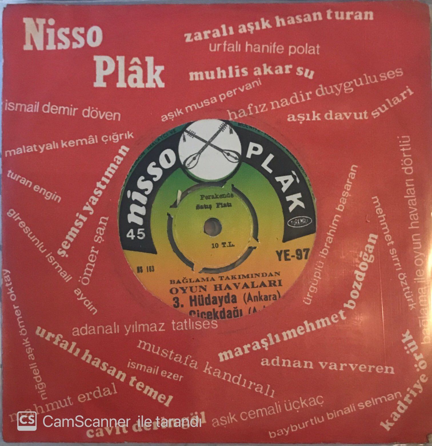Bağlama Takımından Oyun Havaları Hüdayda Midi LP