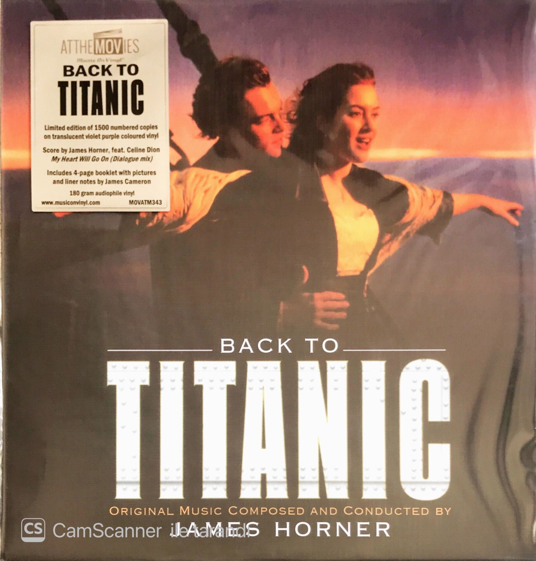 Back To Titanic - Original Music Composed And Conducted By James Horner  (Translucent Violet Purple Coloured Vinyl) - LP