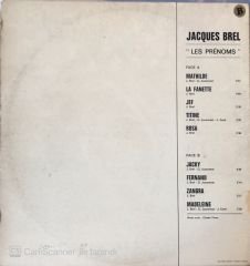 Jacques Brel - Les Prenoms LP