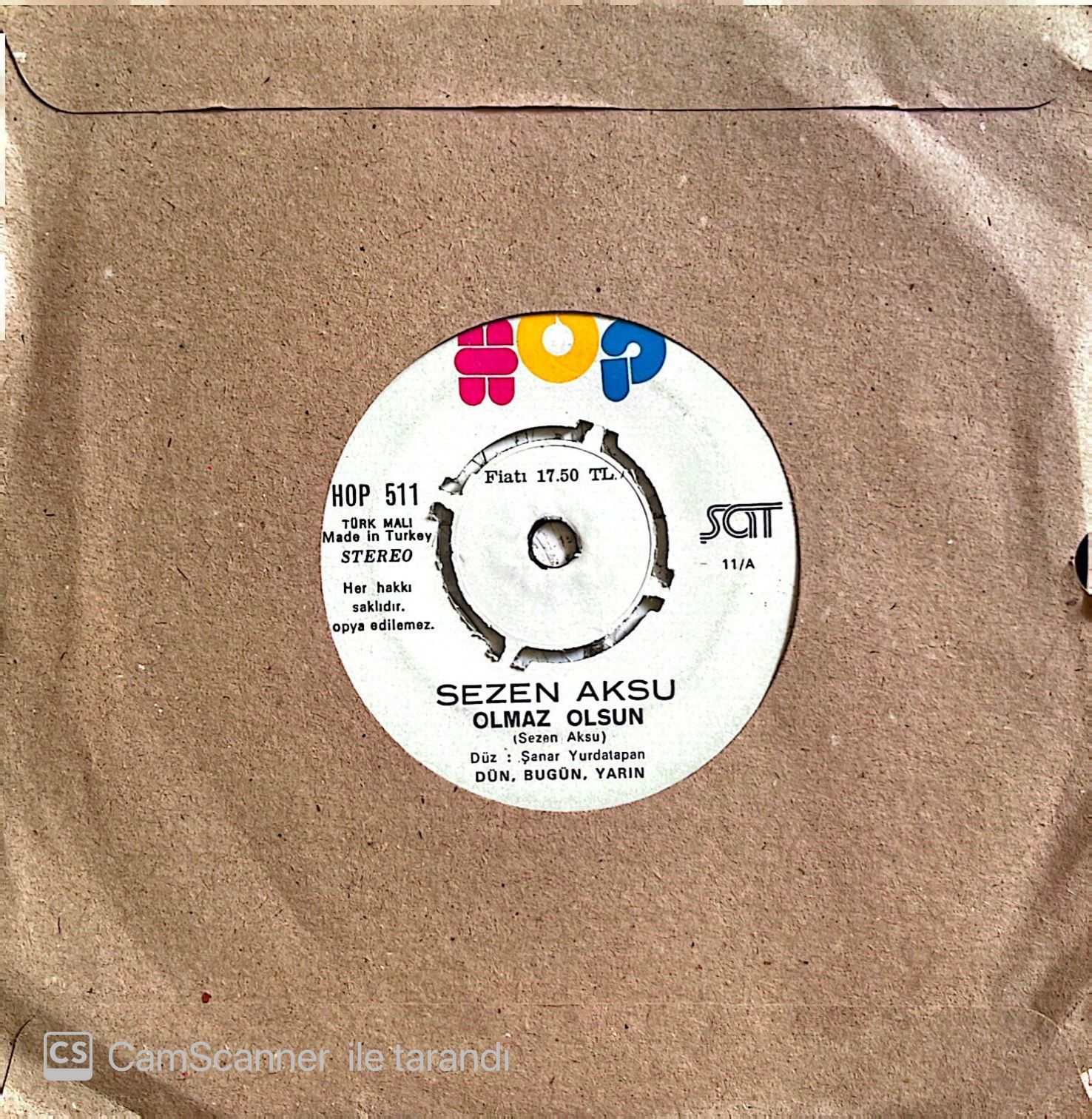 Sezen Aksu Olmaz Olsun 45lik