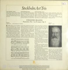 Stockholm Art Trio - Johannes Brahms LP