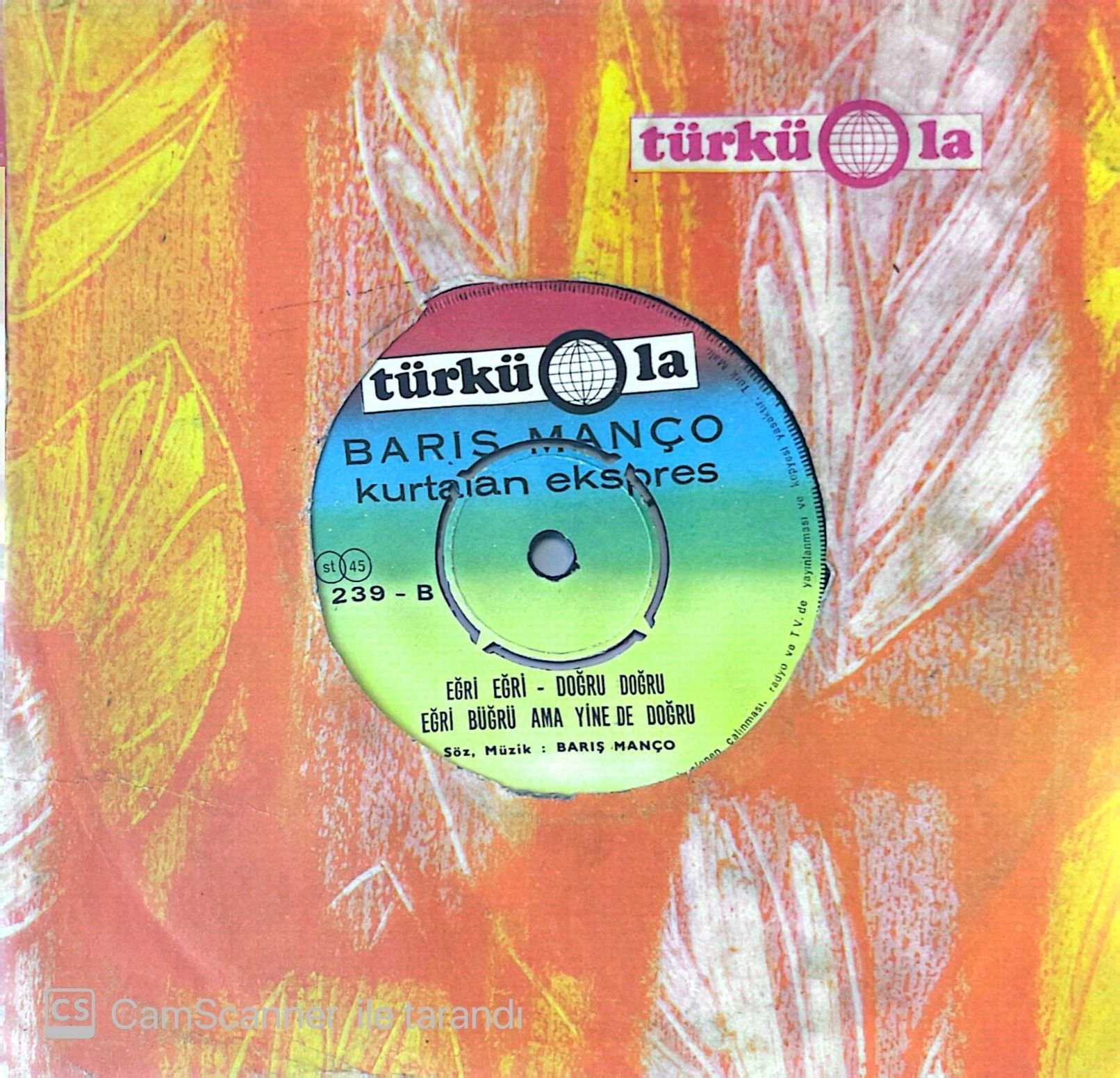 Barış Manço Kurtalan Ekspres Halhal 45lik