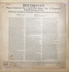 Beethoven Piano Concerto No.5 In E Flat Major Op.73 Emperor LP