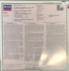Stravinsky Le Sacre Du Printemps Orchestre Symphonique De Montreal Charler Dutoit LP
