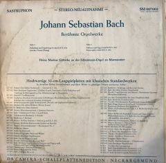 J. S. Bach - Berühmte Orgelwerke - Heinz Markus Göttsche An Der Silbermann Orgel Zu Marmoutier LP