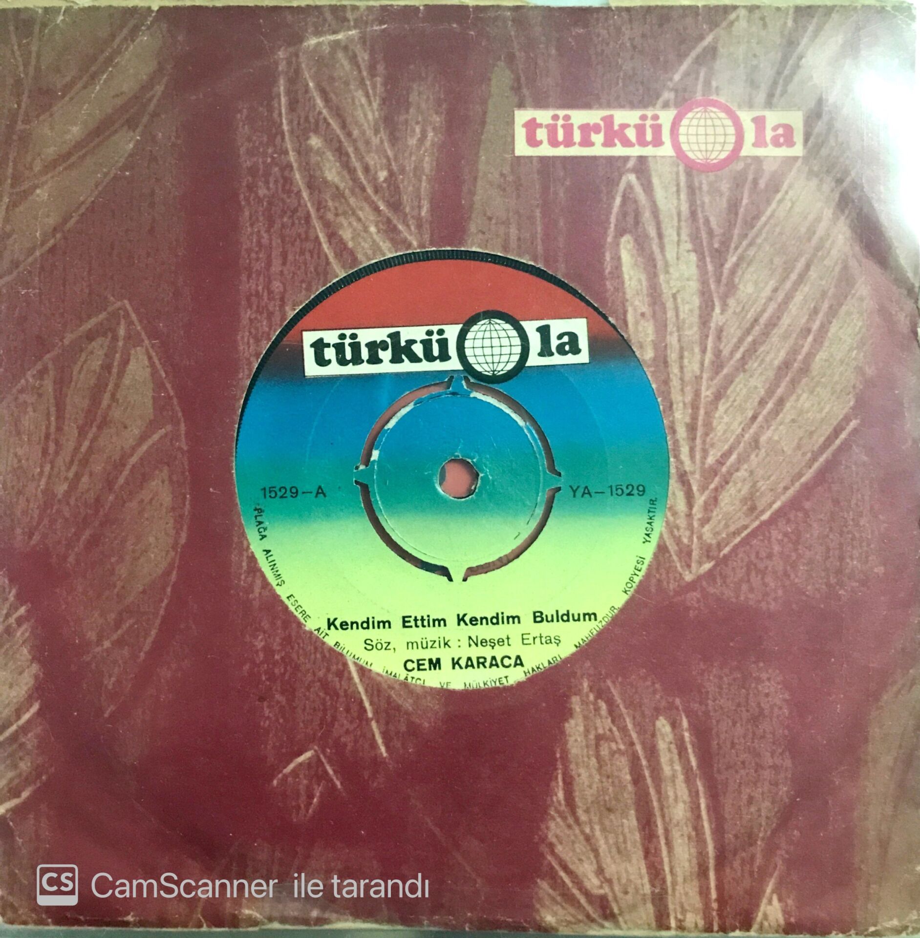 Cem Karaca Kendim Ettim Kendim Buldum 45lik