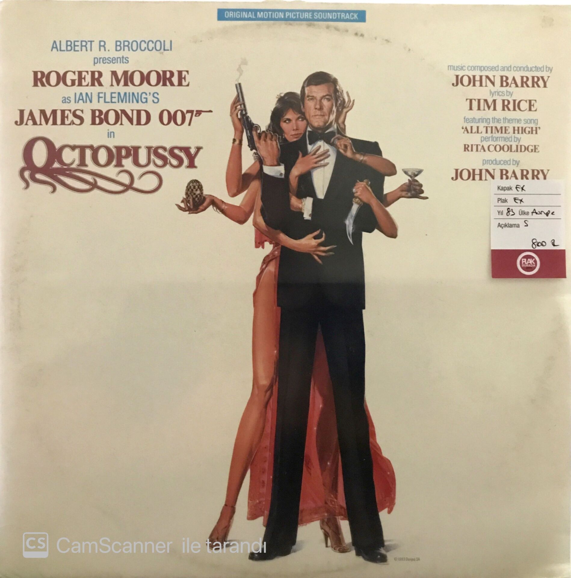 James Bond Octopussy Soundtrack LP