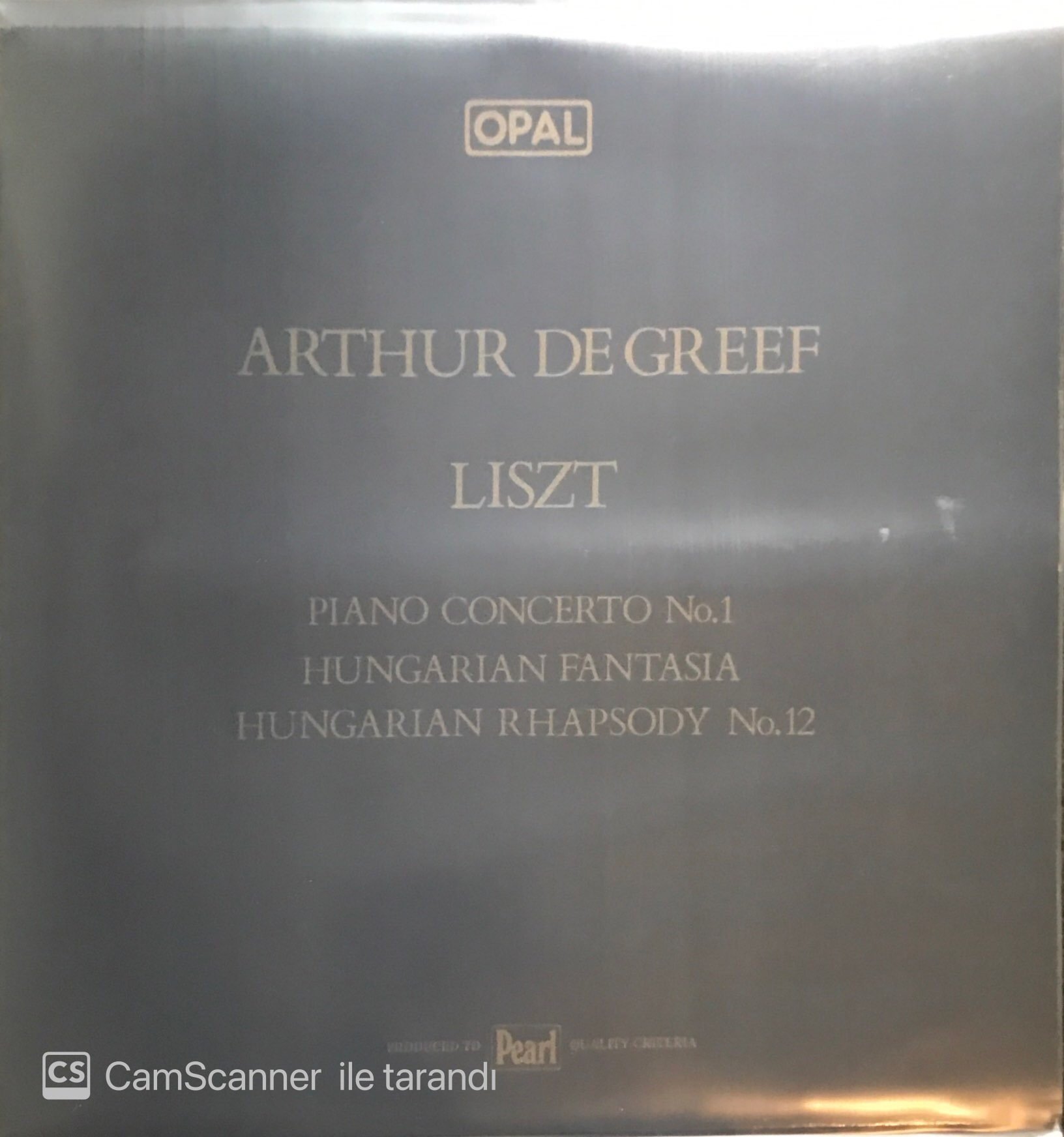 Arthur De Greef Liszt LP