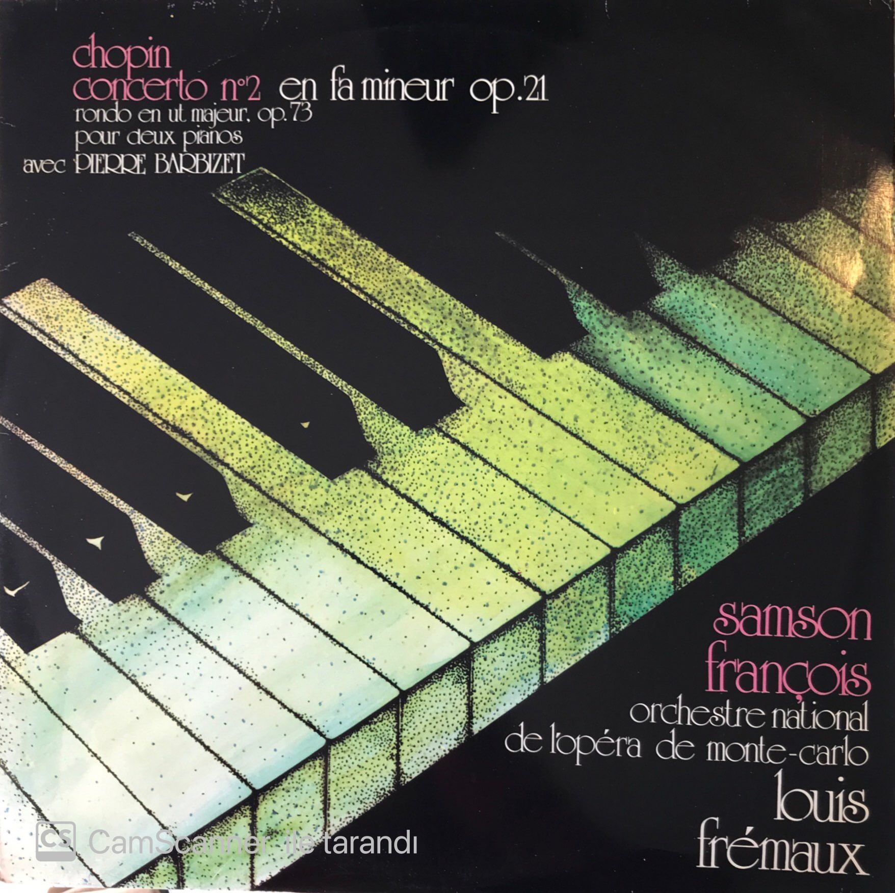 Chopin Concerto N'2 En Fa Mineur Op.21 Samson François LP