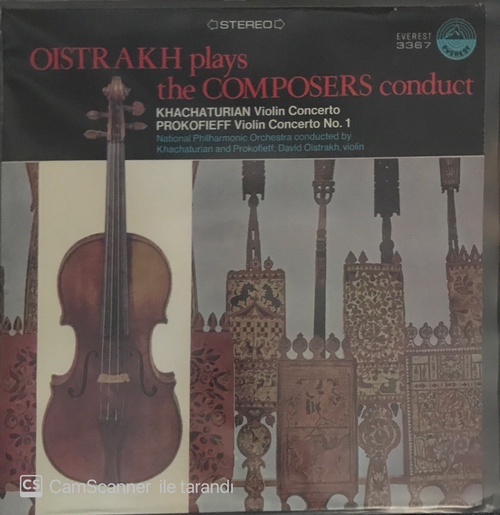 Oistrakh Plays The Composers Conduct Khachaturian Violin Concerto LP