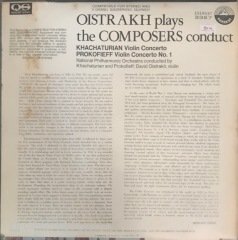 Oistrakh Plays The Composers Conduct Khachaturian Violin Concerto LP