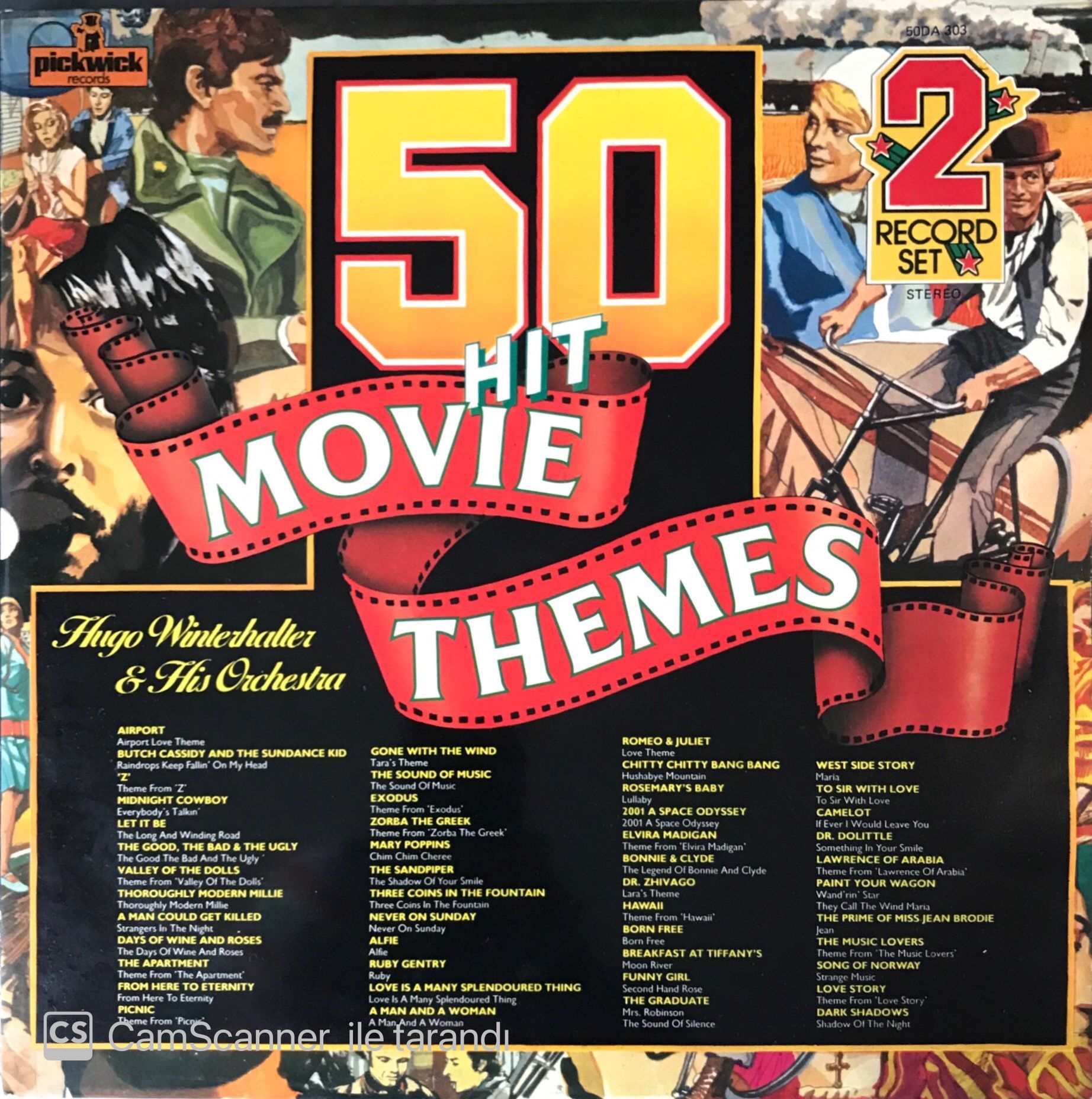 50 Hit Movie Themes Double LP