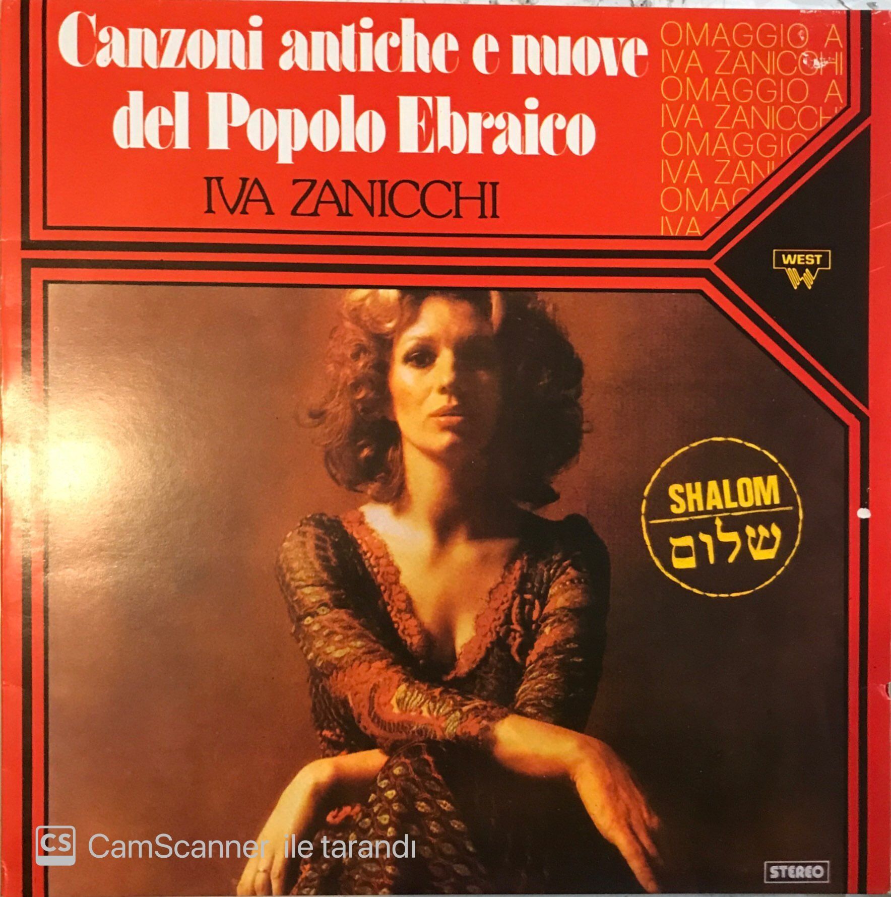 Iva Zanicchi - Canzoni Antiche E Nuove Del Popolo Ebraico LP