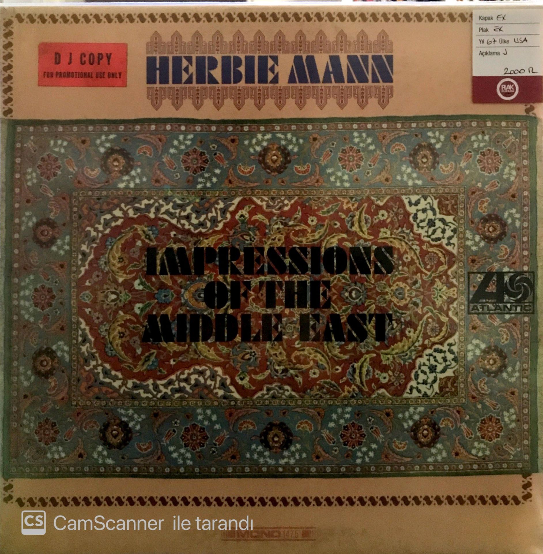 Herbie Mann - impressions of the middle east LP
