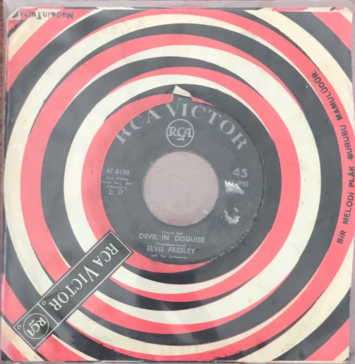 Elvis Presley Devil In Disguise 45lik