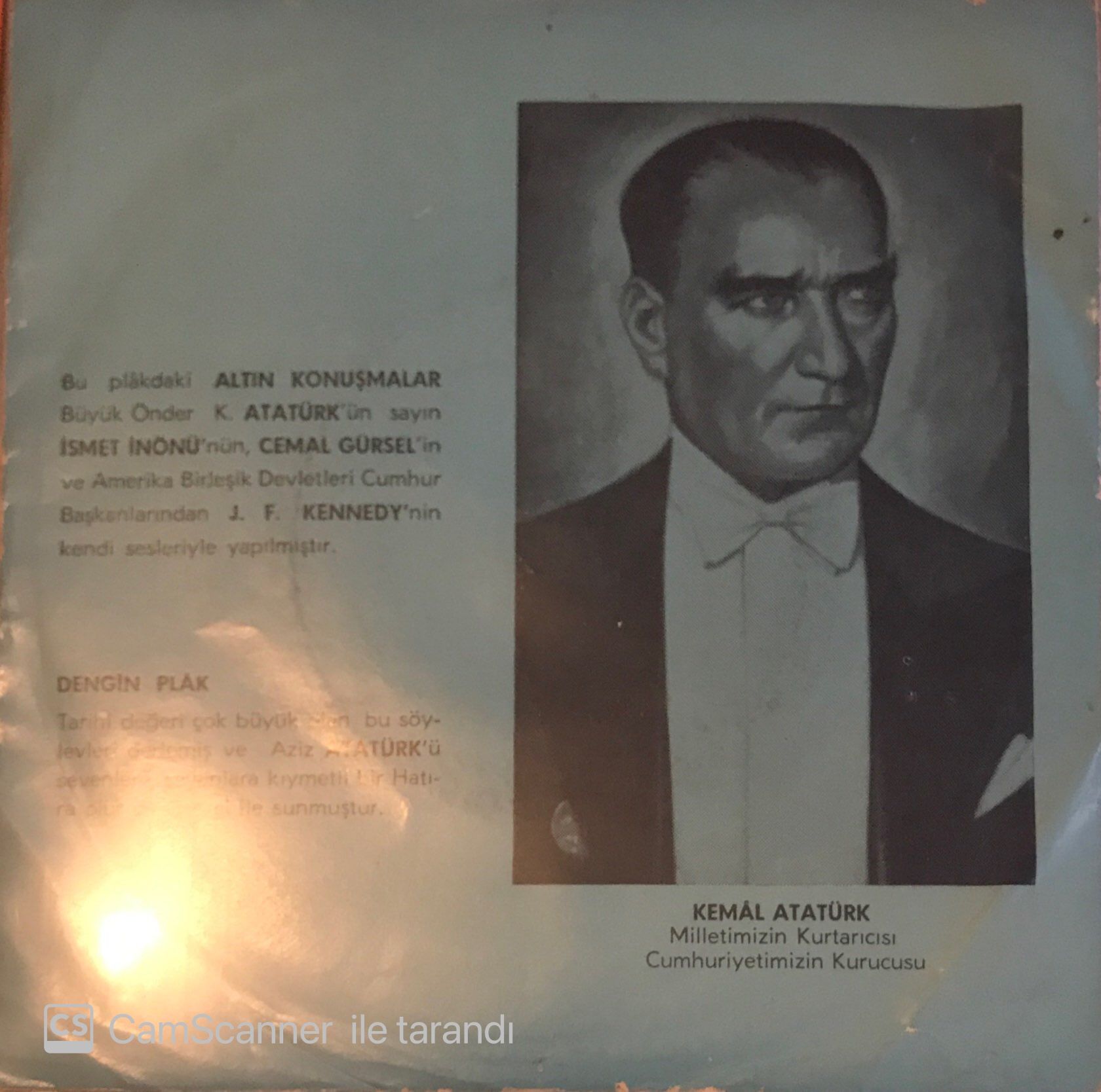 Kemal Atatürk İsmet İnönü 45lik