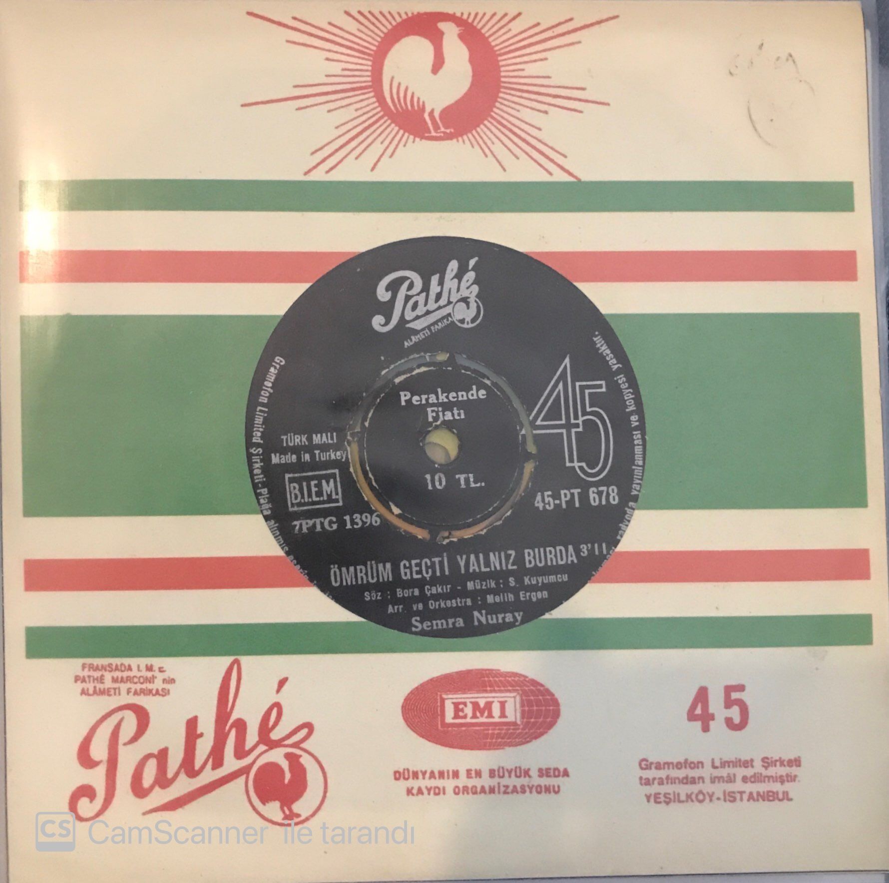 Semra Nuray  - Ömrüm Geçti Yalnız Burda 45lik