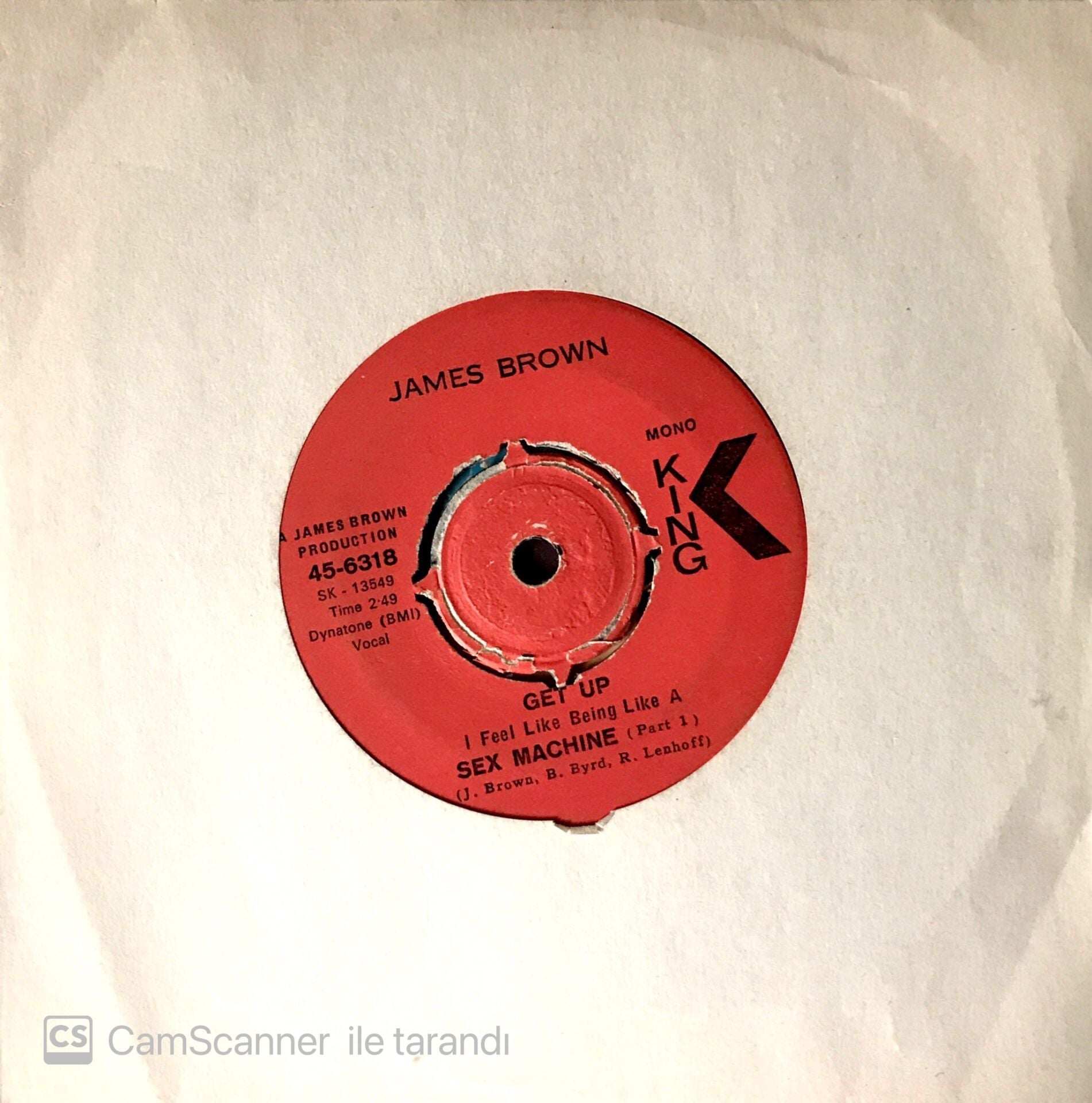 James Brown / Get Up I Fell Like Being Like A Sex Machine 45'lik