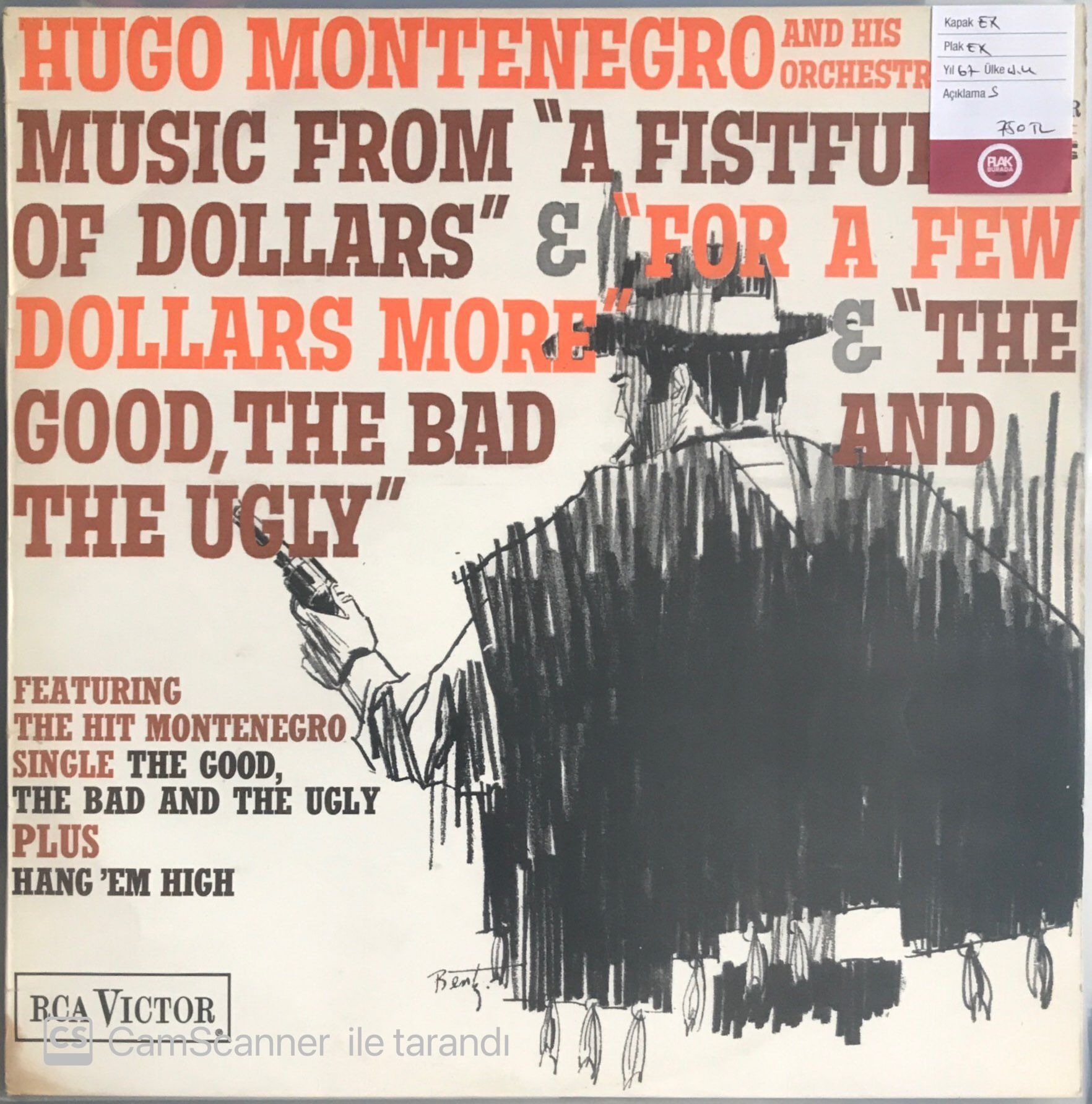 A Fistful Of Dollars For A Few Dolars More Soundtrack LP
