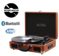 Record Master T317R-UB Pikap - Bluetooth + USBSD Bellek Girişli - Plak Temizleme Solüsyonu Hediyeli