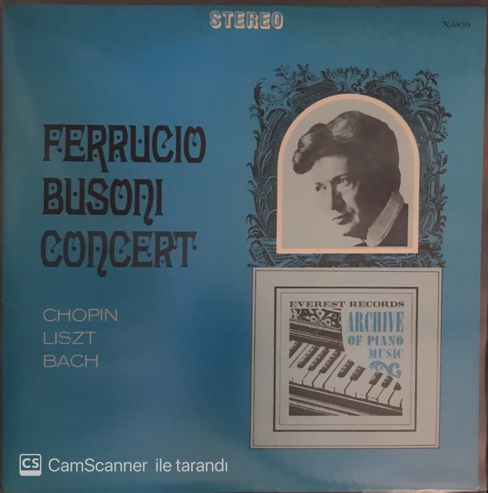 Ferrucio Busoni Concert Chopin Liszt Bach LP