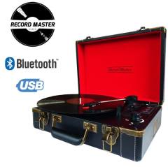 RECORD MASTER T317V-UB Pikap - SİYAH - Bluetooth+USB Yuvalı Plak - Plak Temizleme Solüsyonu Hediyeli