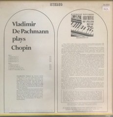 Vladimir De Pachmann Plays Chopin LP