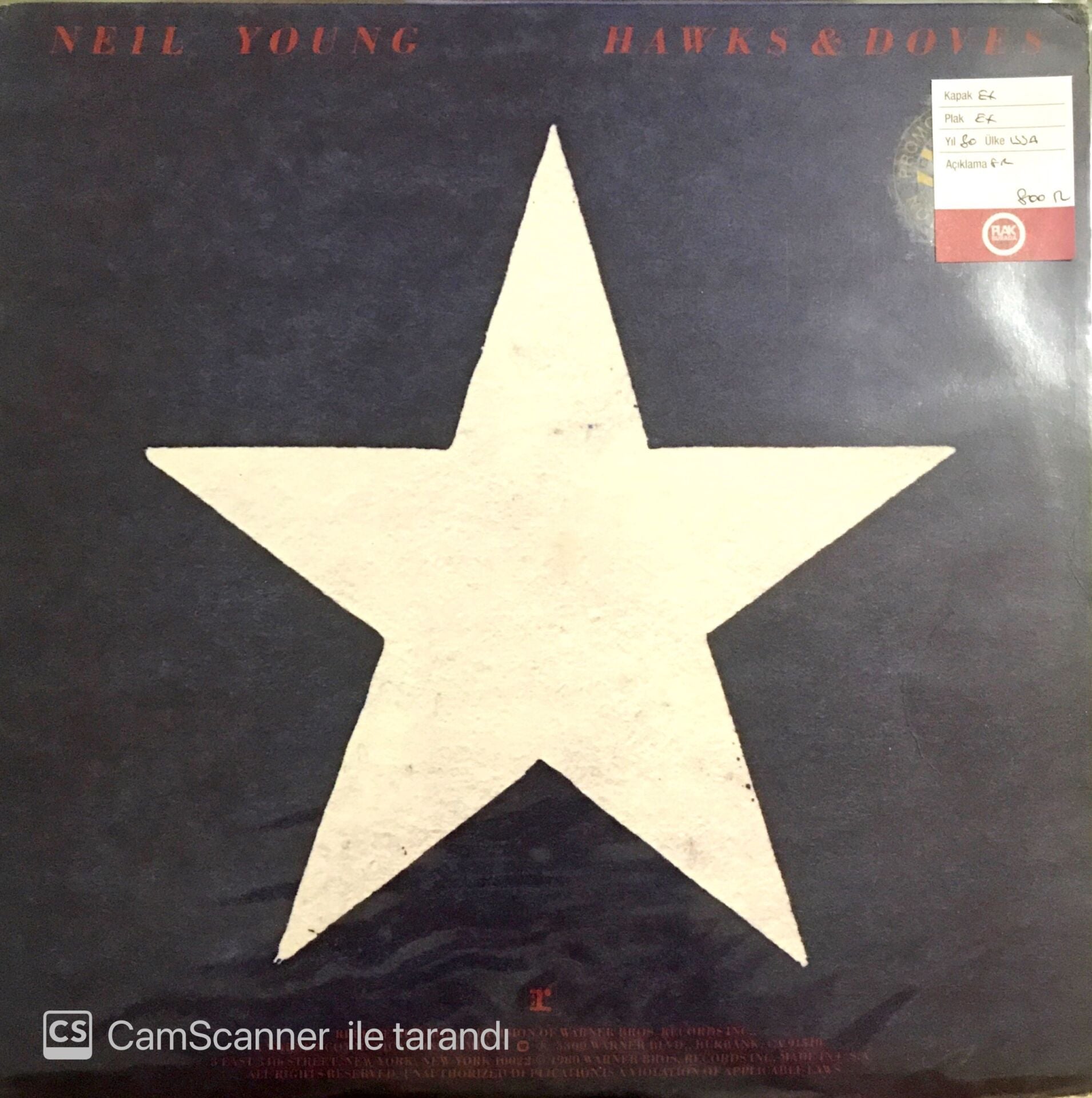 Neıl Young - Hawks & Doves LP
