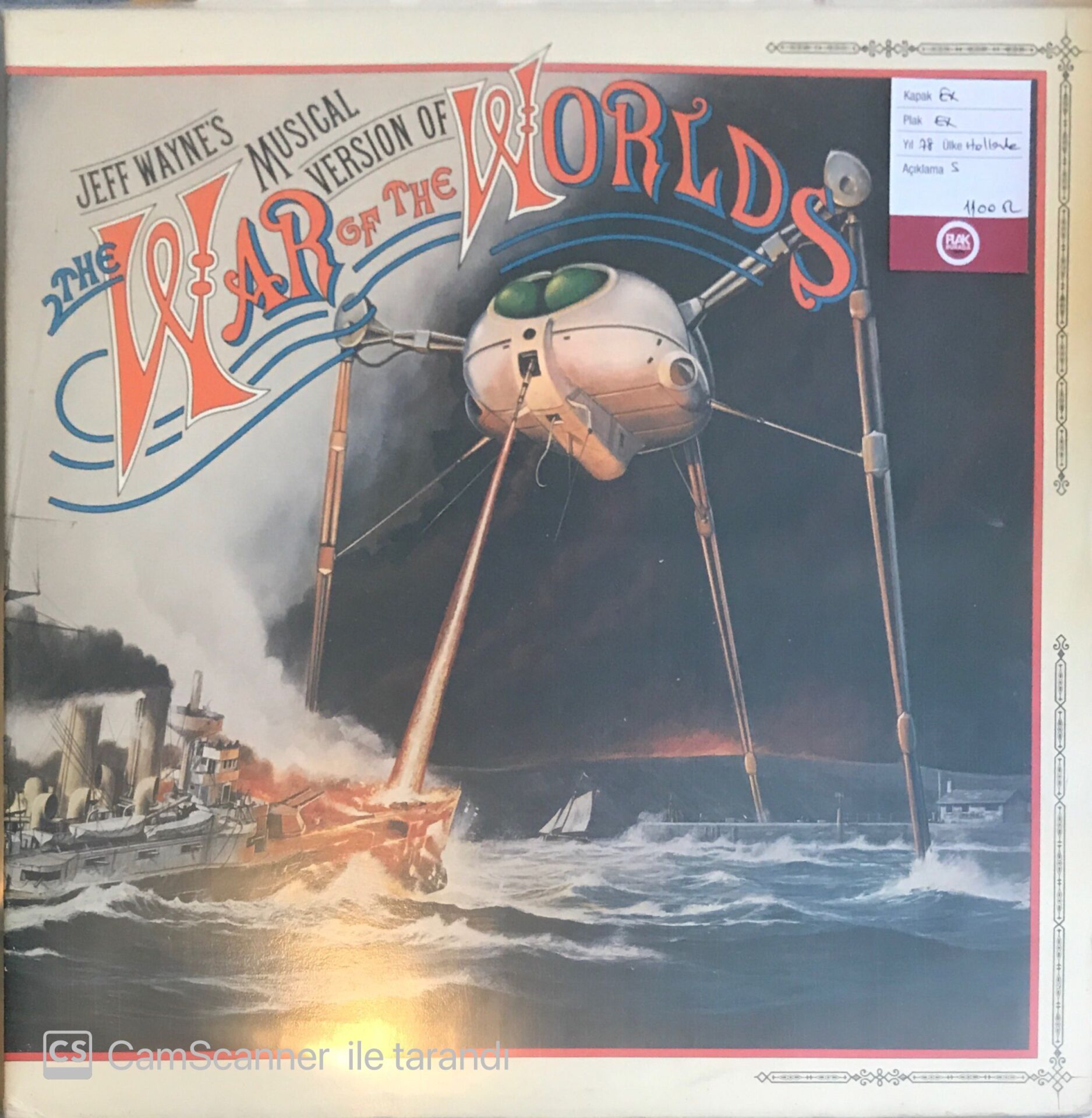 Jeff Wayne's Musical Version Of The War Of The Worlds Double LP