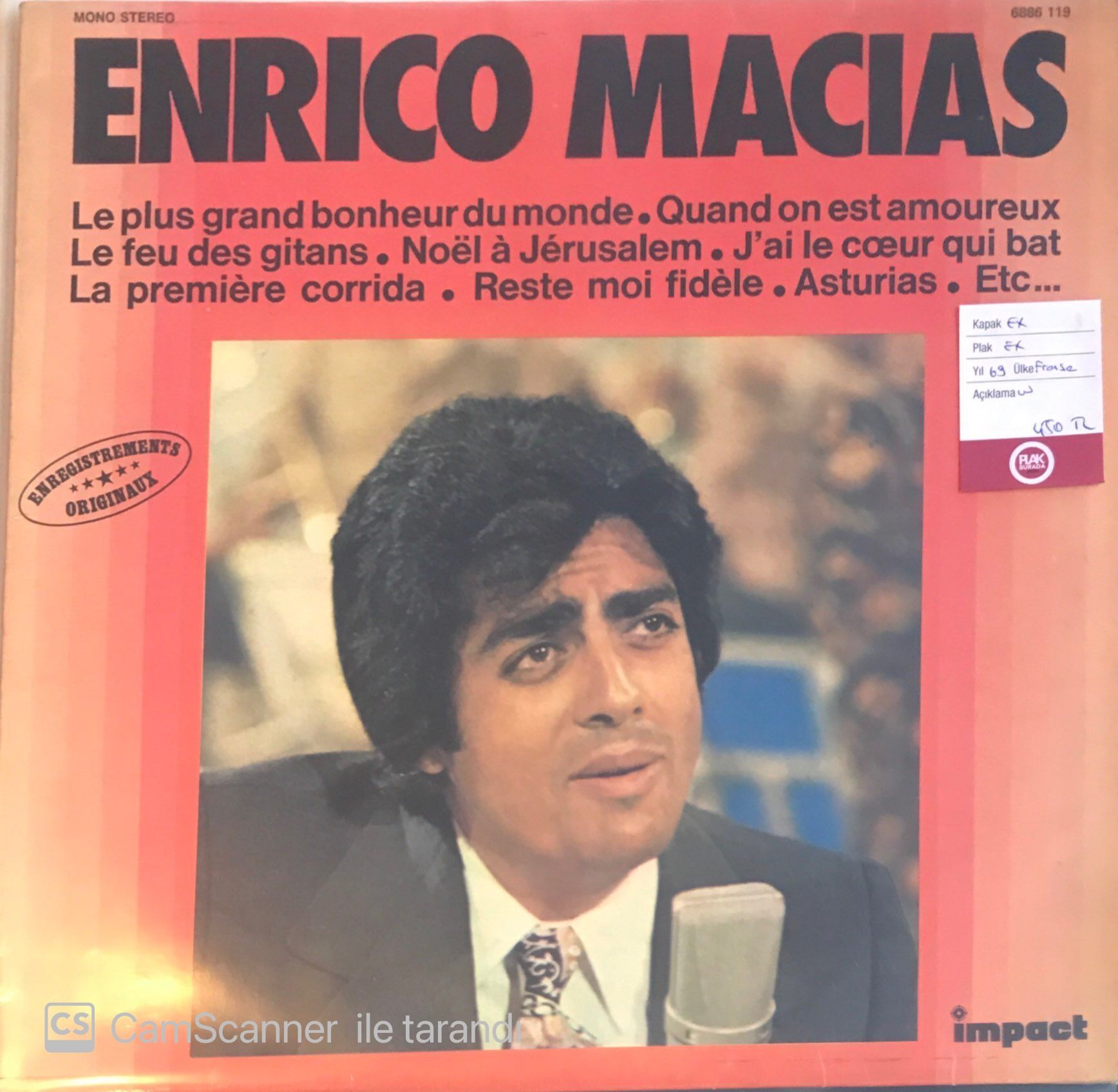 Enrico Macias - Le Plus Bonheur Du Monde LP