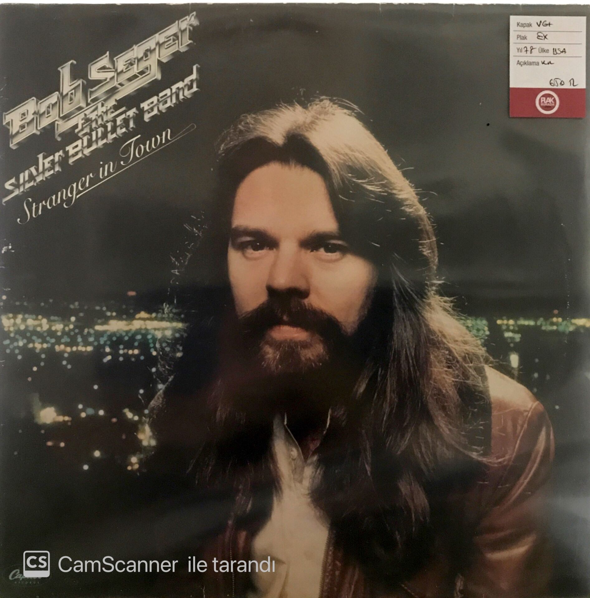 Bob Seger - Silver Bullet Band Stranger in Town LP