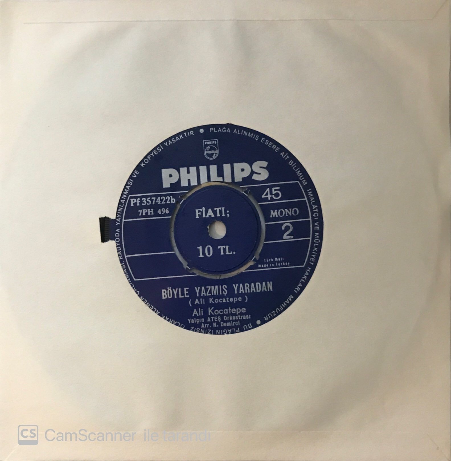 Ali Kocatepe Bu Aşk Bize Yasak 45lik