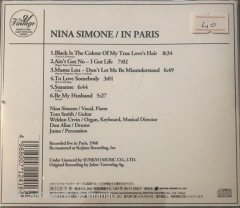 Nina Simone In Paris CD