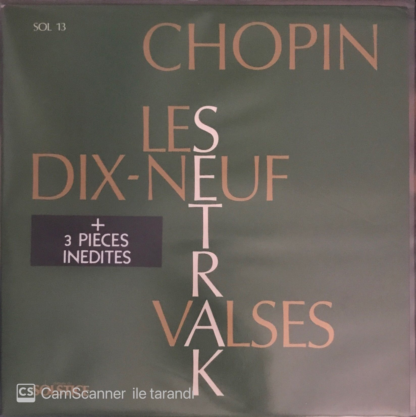 Chopin Setrak Les Dix-Neuf Valses LP