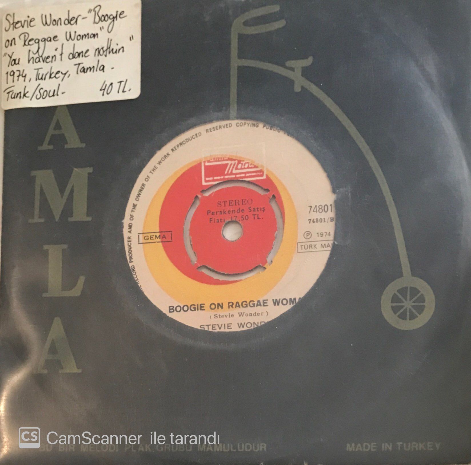 Stevie Wonder Boogie On Reggae Woman 45lik