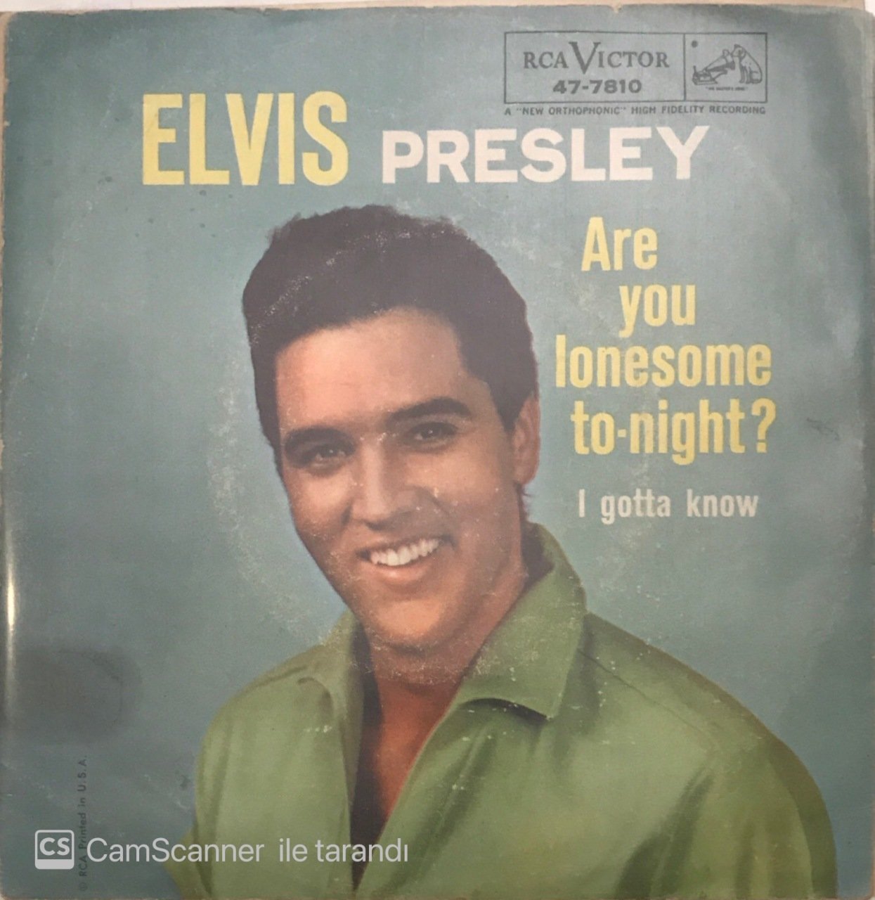 Elvis Presley Are You Lonesome To Night 45lik