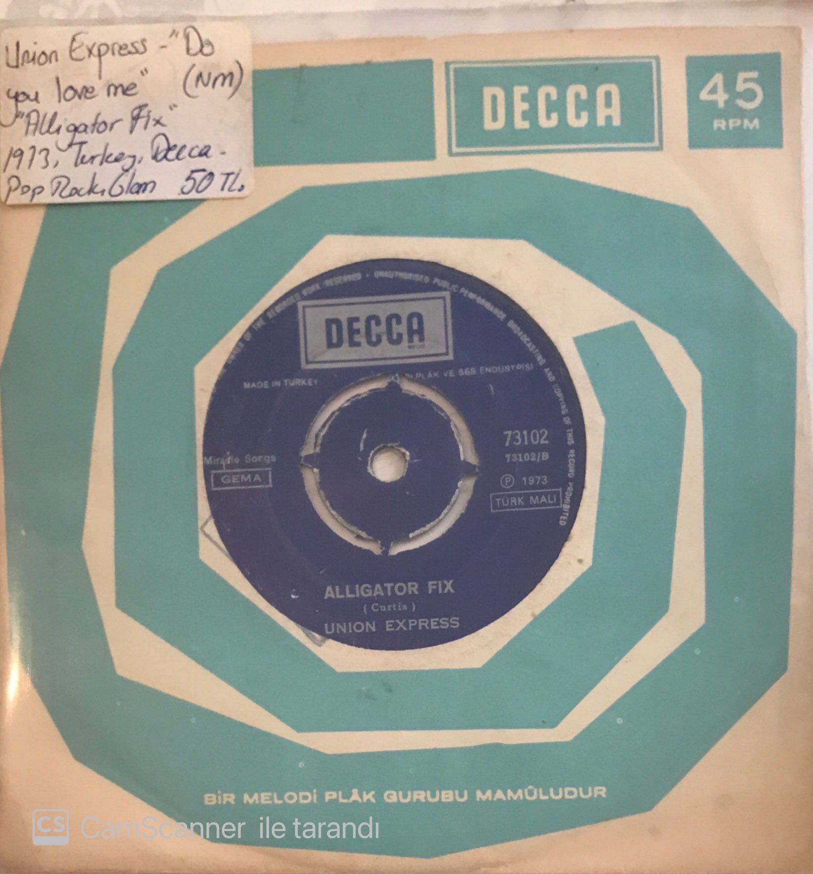 Union Express Do You Love Me 45lik