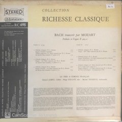 Bach Transcrit Par Mozart Preludes Et Fugues K 404 A LP